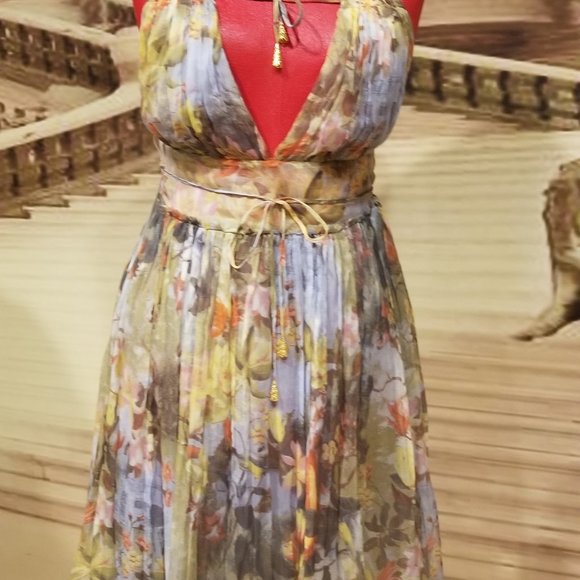 Philosophy Alberta FERRETTI floral chiffon dress S - Picture 5 of 16